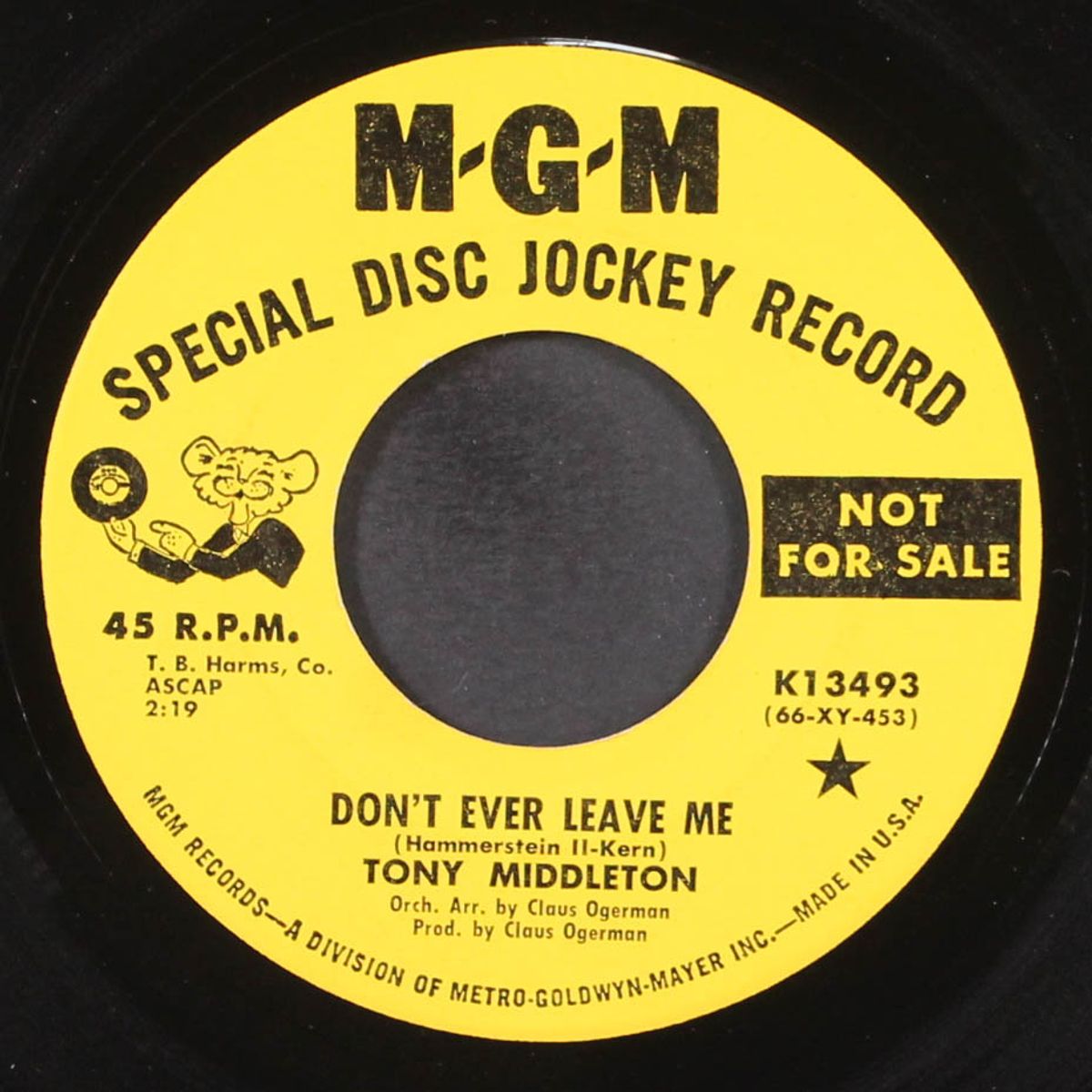 to the ends of the earth / don't ever leave me by TONY MIDDLETON