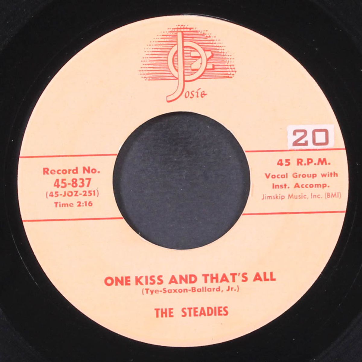 rock to the philadelphia / one kiss and that's all by STEADIES