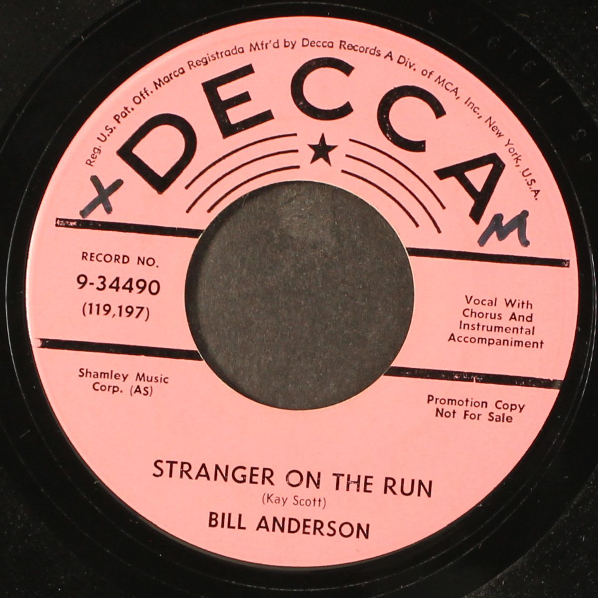 stranger on the run by BILL ANDERSON