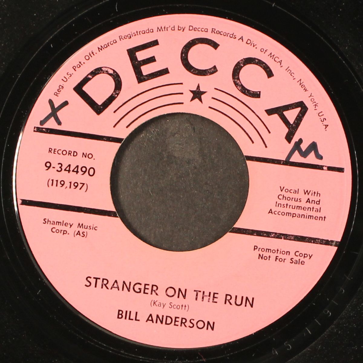 stranger on the run by BILL ANDERSON