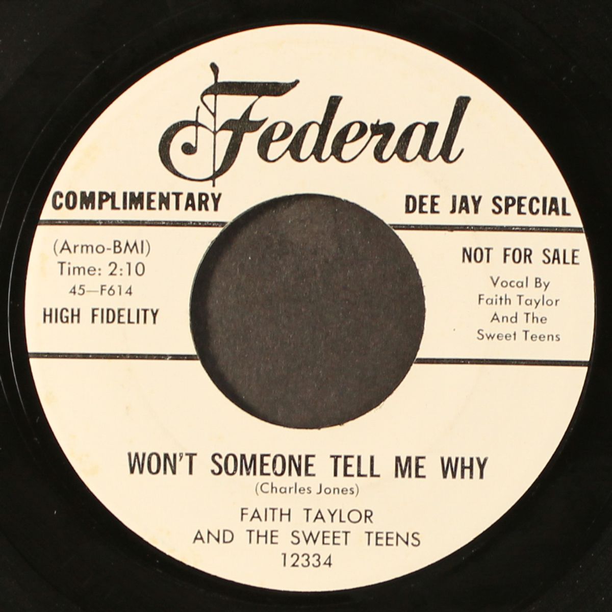 your candy kisses / won't someone tell me why by FAITH TAYLOR & SWEET TEENS