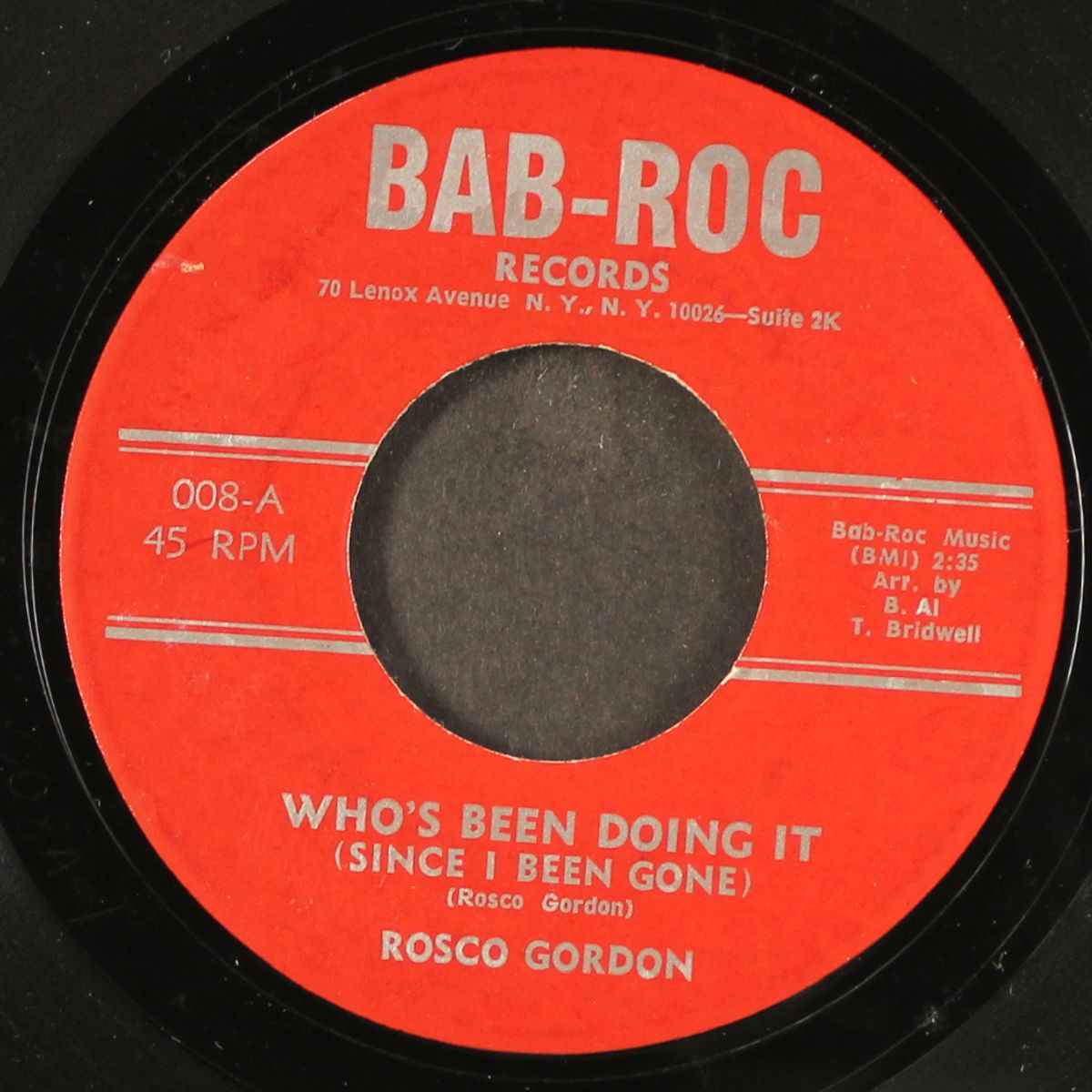 who's been doing it / ain't nobody's business by ROSCO GORDON