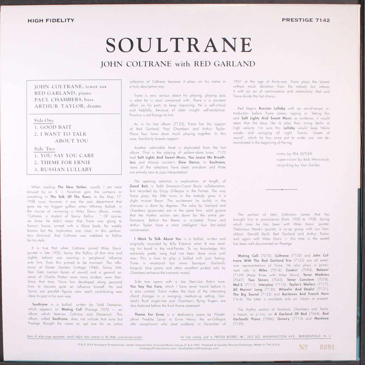 soultrane by JOHN COLTRANE