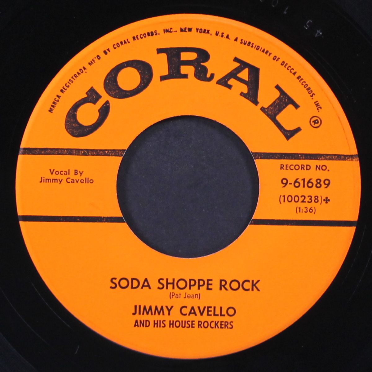 soda shoppe rock / that's the groovy thing by JIMMY CAVELLO