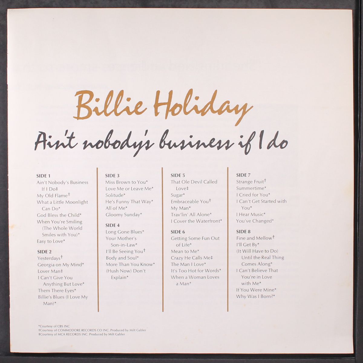 ain't nobody's business by BILLIE HOLIDAY