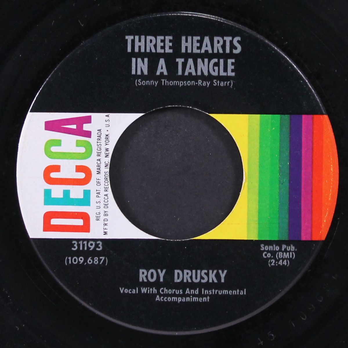 three hearts in a tangle by ROY DRUSKY