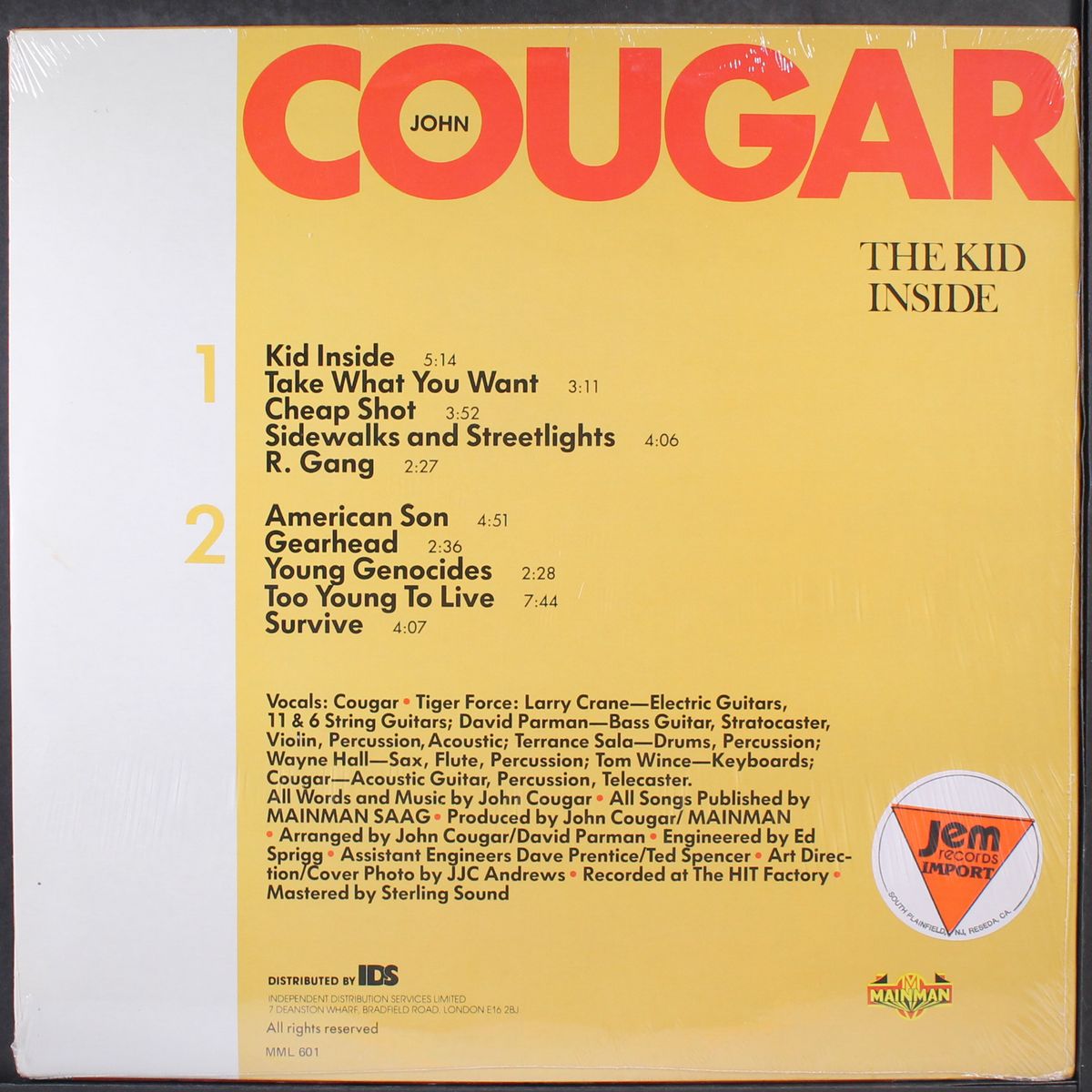 the kid inside by JOHN COUGAR