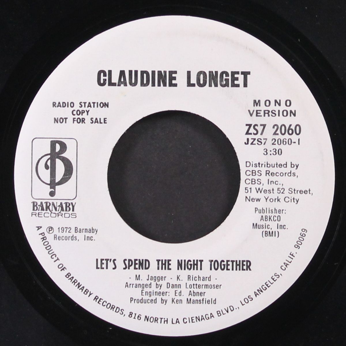 let's spend the night together / mono by CLAUDINE LONGET