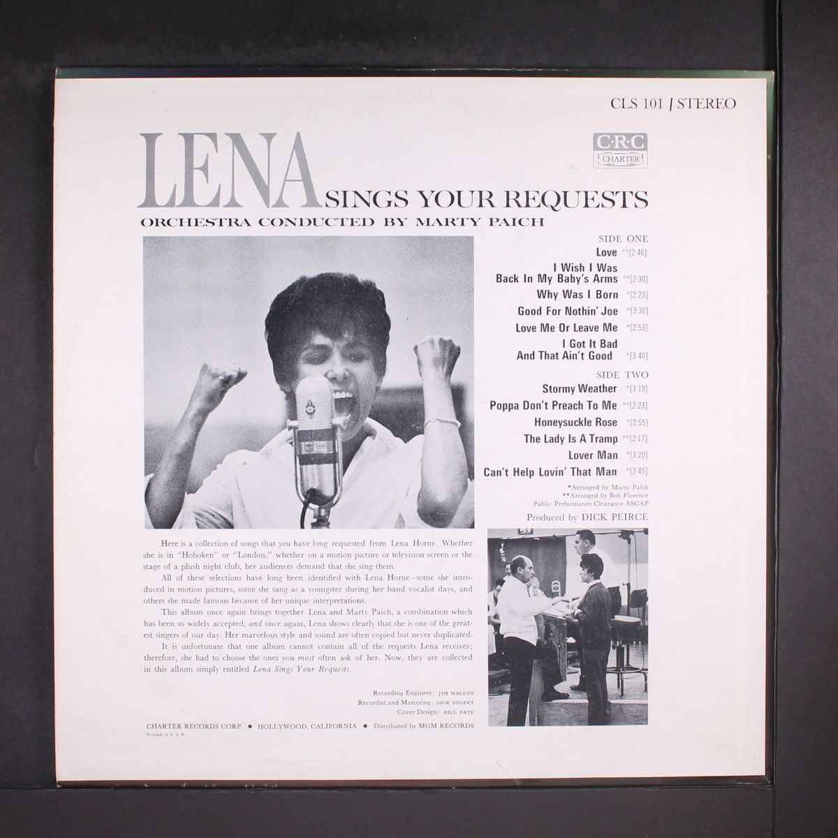 sings your requests by LENA HORNE