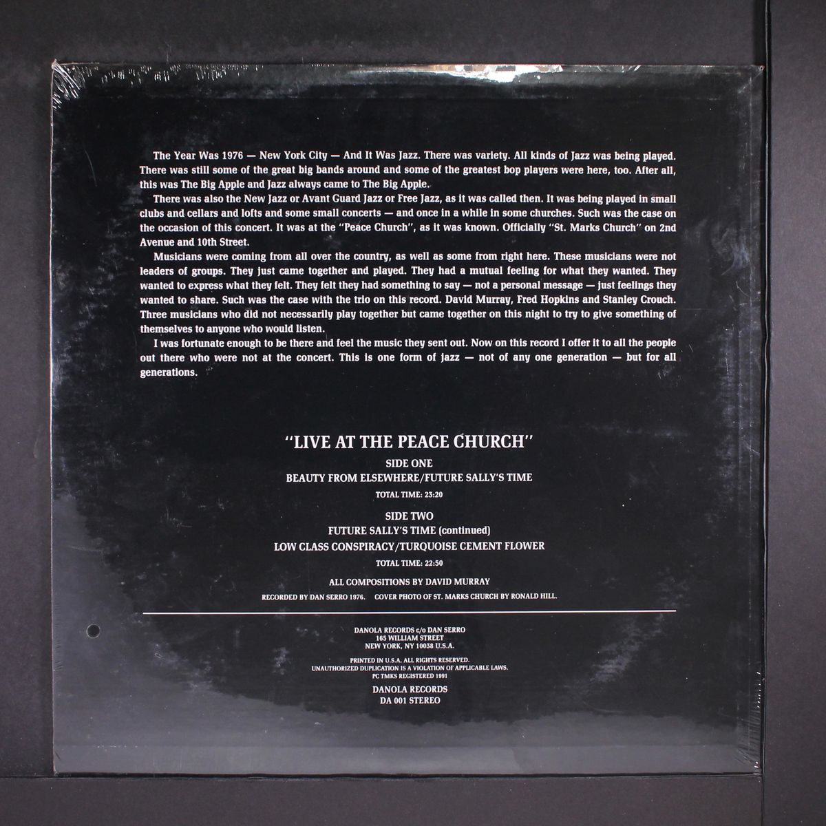live at the peace church by DAVID MURRAY