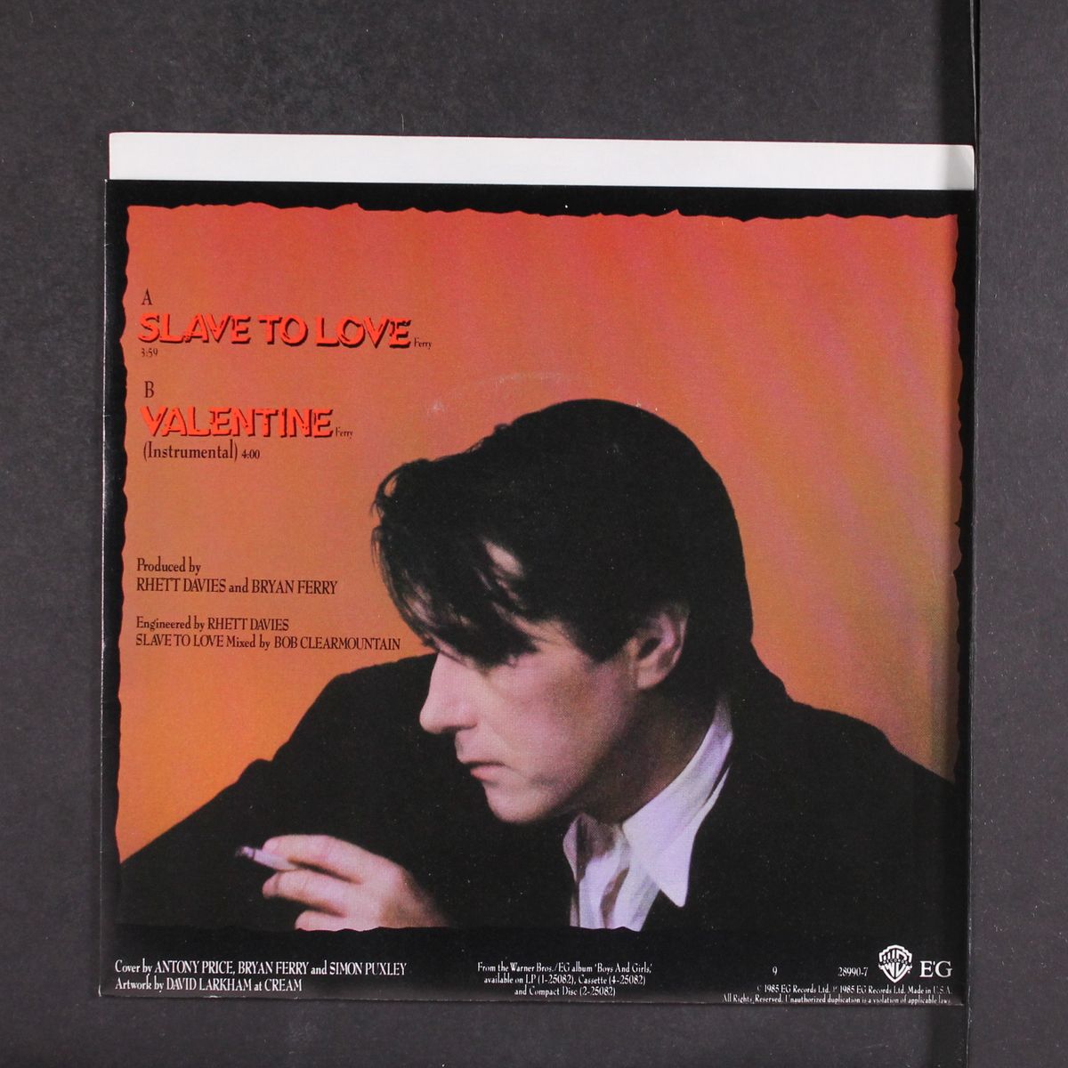 slave to love / same by BRYAN FERRY