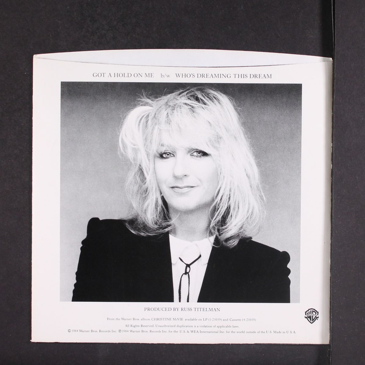 got a hold of me / same by CHRISTINE MCVIE
