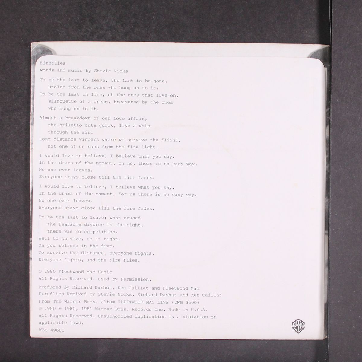 fireflies / mono by FLEETWOOD MAC