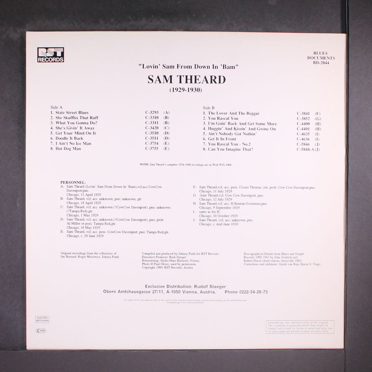 lovin' sam from down in 'bam by SAM THEARD