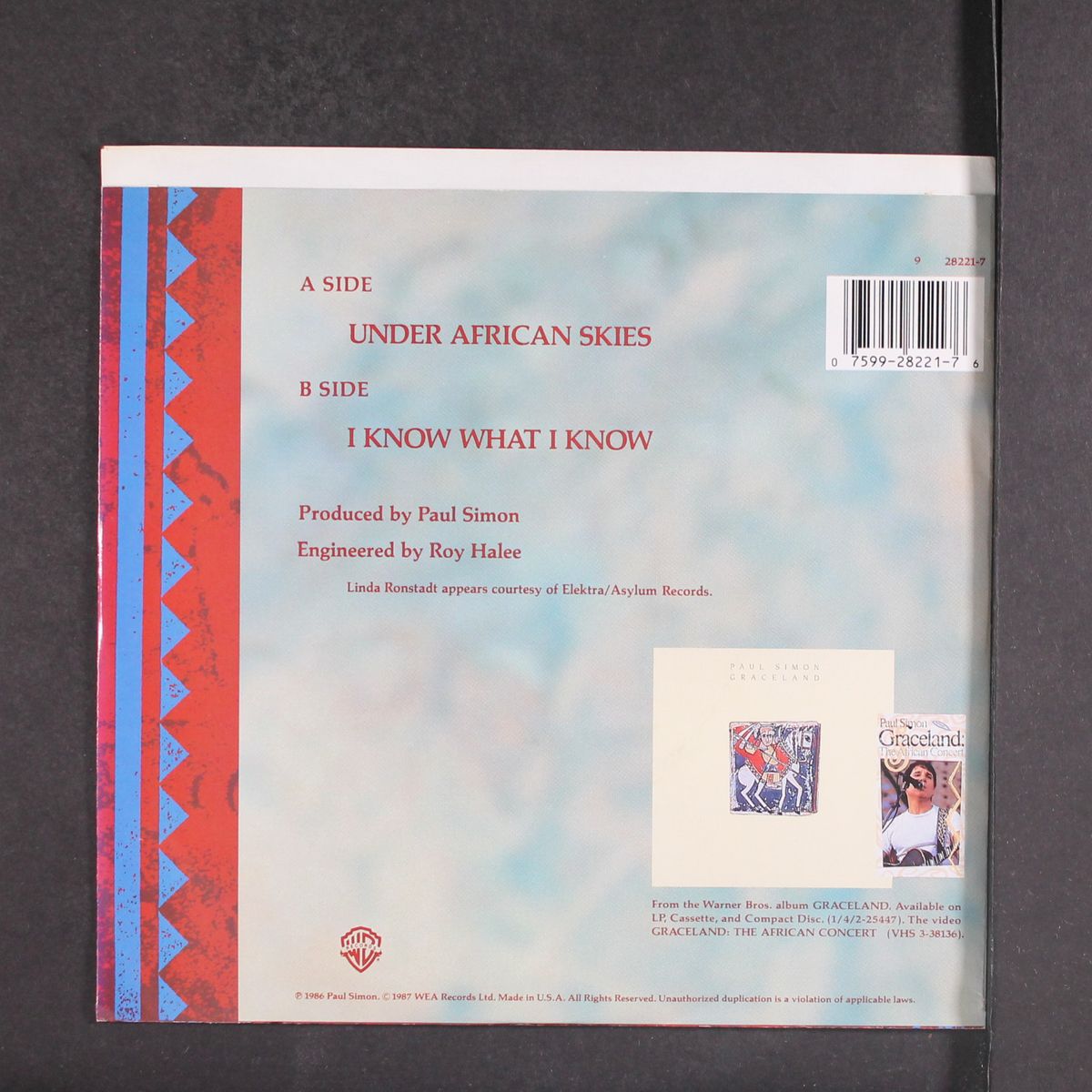under african skies / i know what i know by PAUL SIMON & LINDA RONSTADT