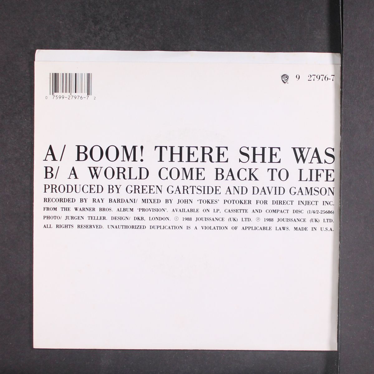 boom! there she was / same by SCRITTI POLITTI