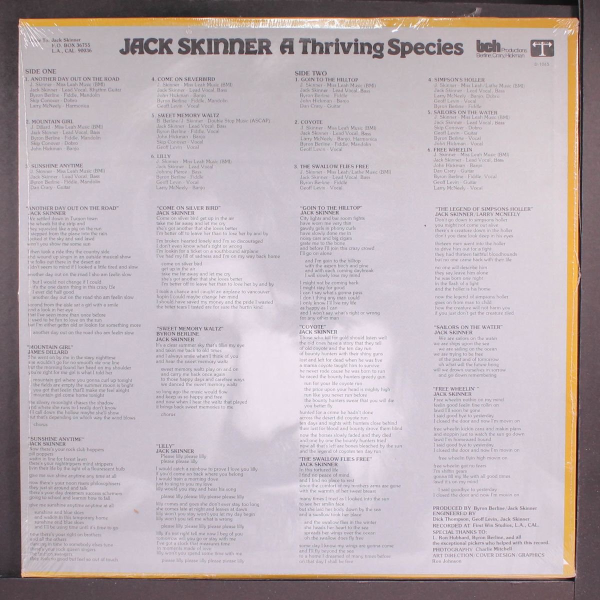 a thriving species by JACK SKINNER