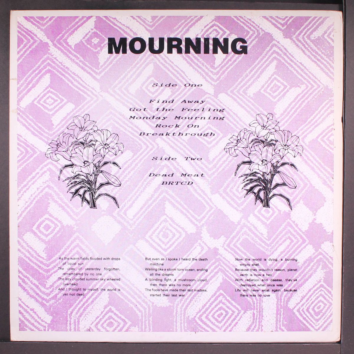 mourning by BOLDER DAMN