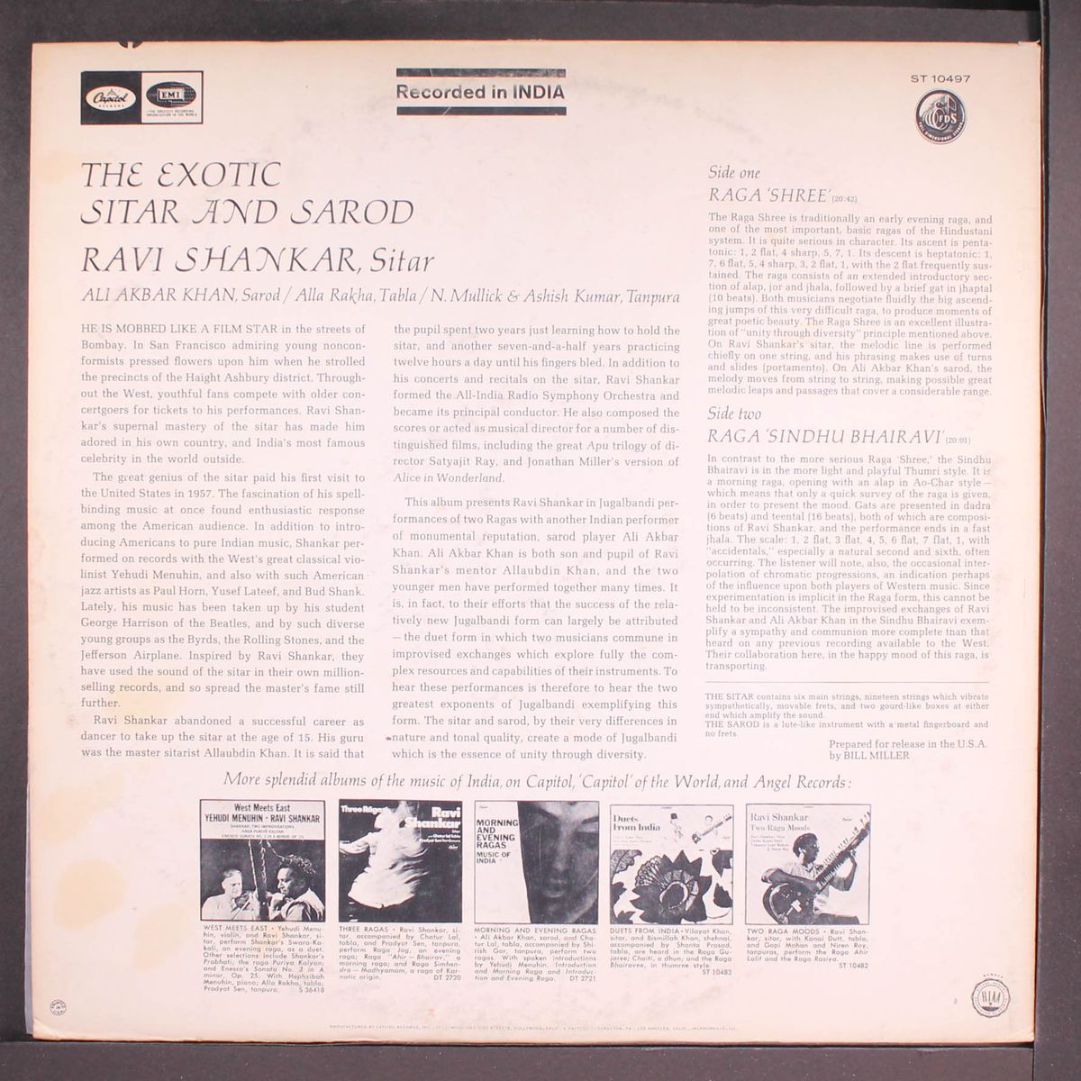 the exotic sitar and sarod by RAVI SHANKAR & ALI AKBAR KHAN