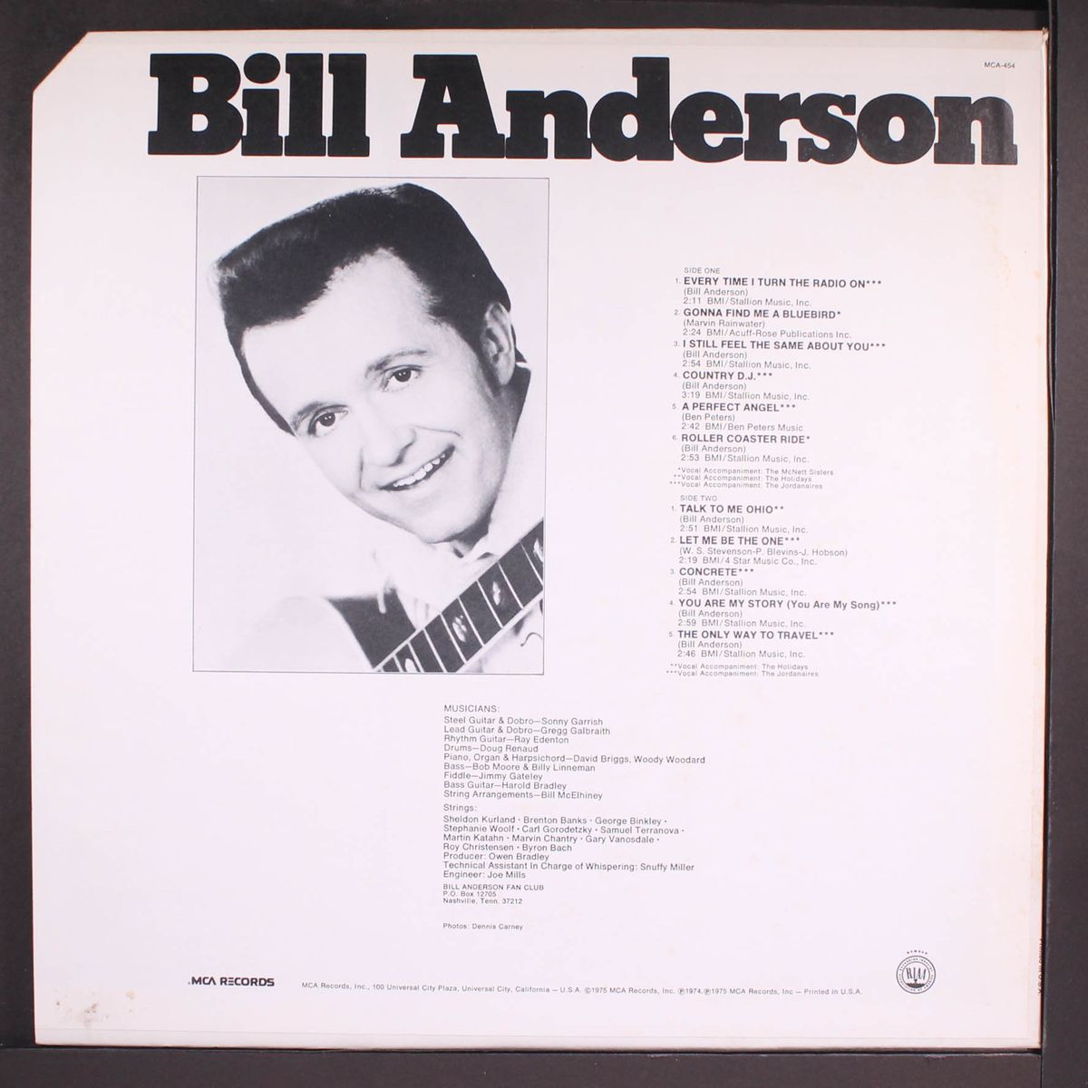 everytime i turn the radio on / talk to ohio by BILL ANDERSON