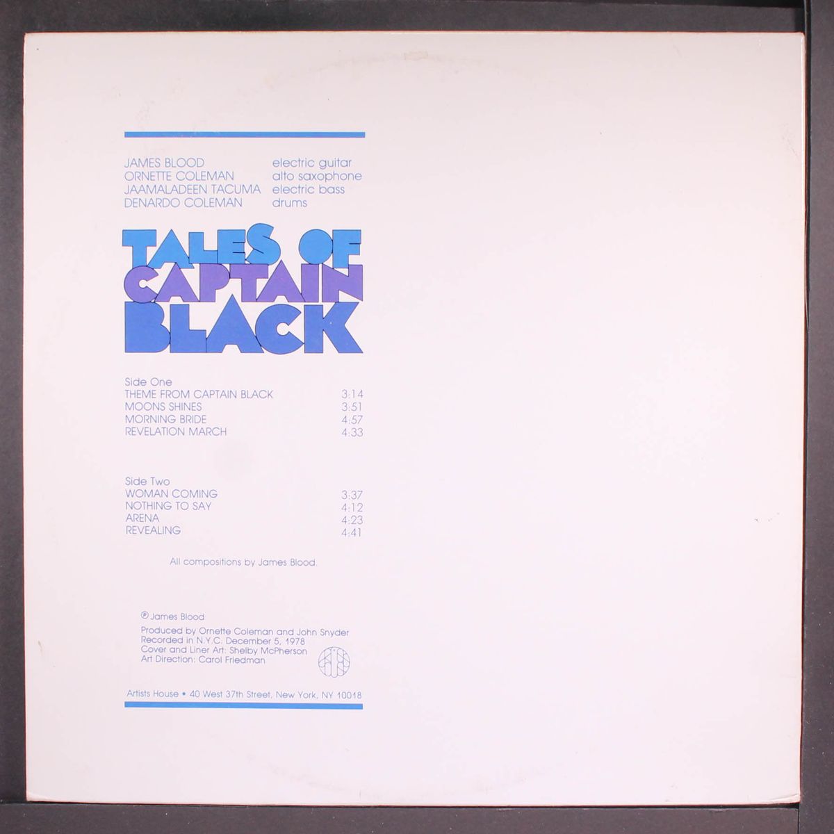 tales of captain black by JAMES BLOOD ULMER
