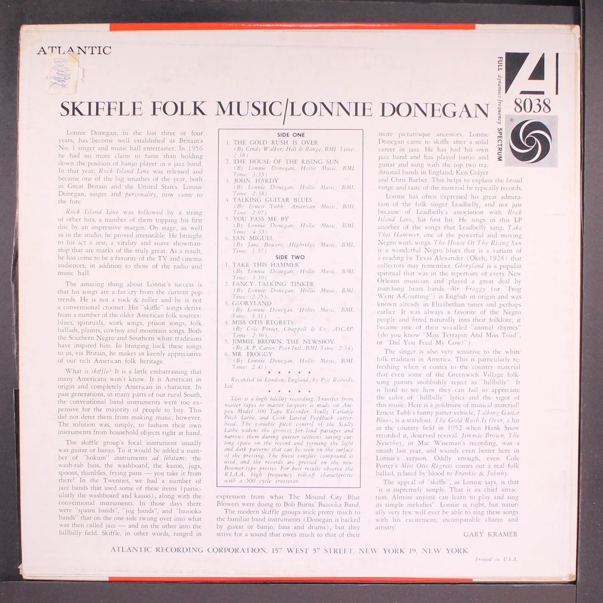 skiffle folk music by LONNIE DONEGAN