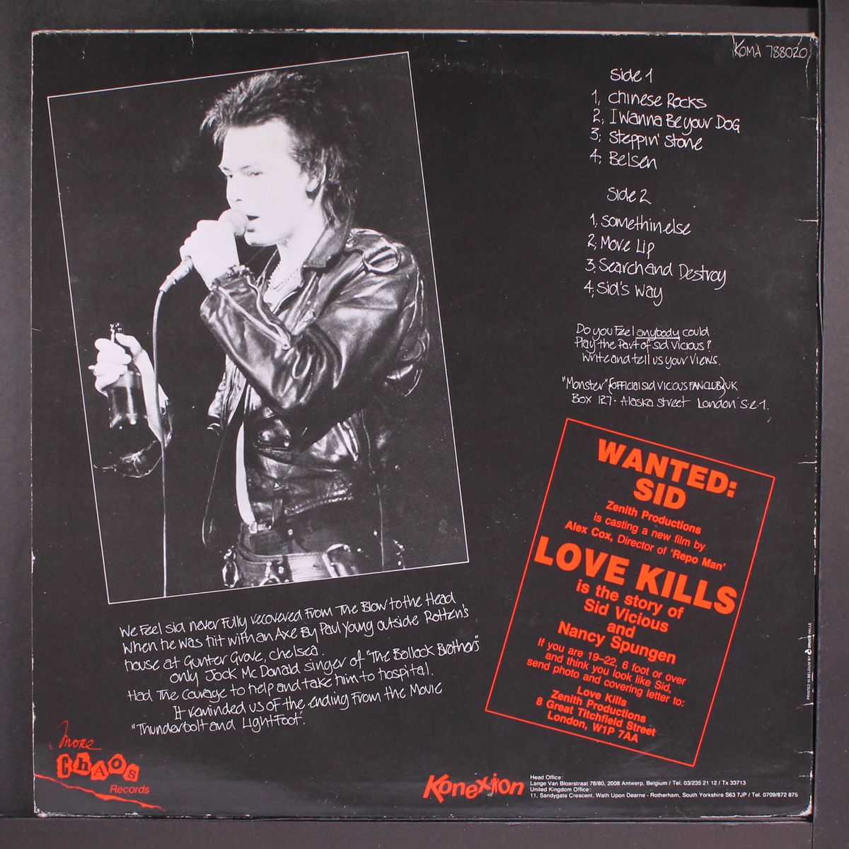 love kills n.y.c. by SID VICIOUS