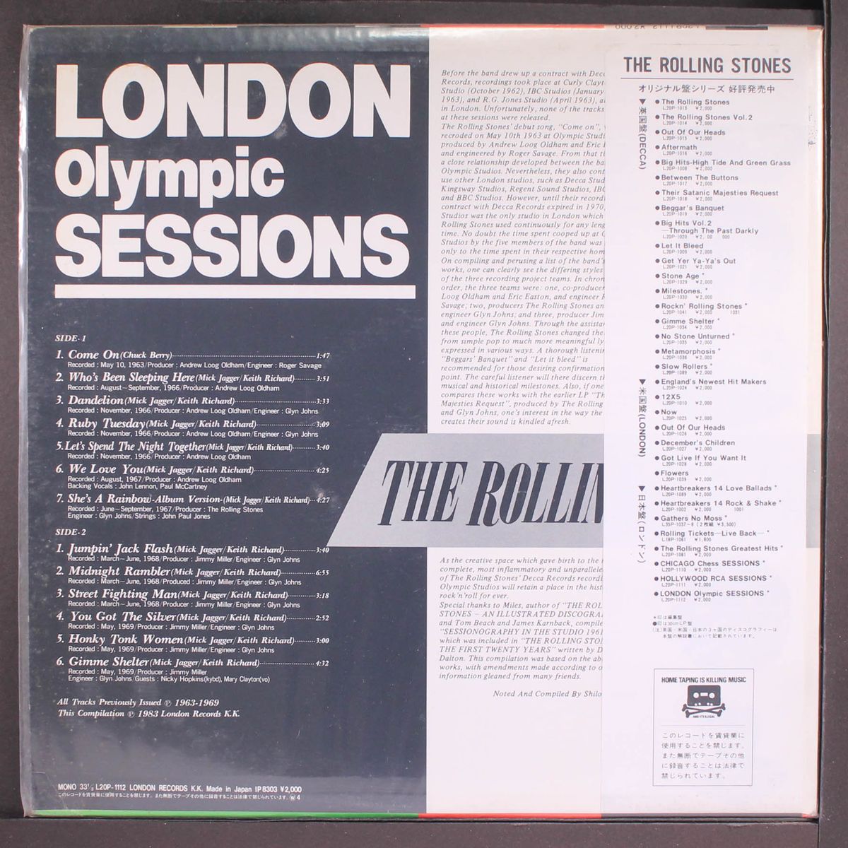 london olympic sessions by ROLLING STONES