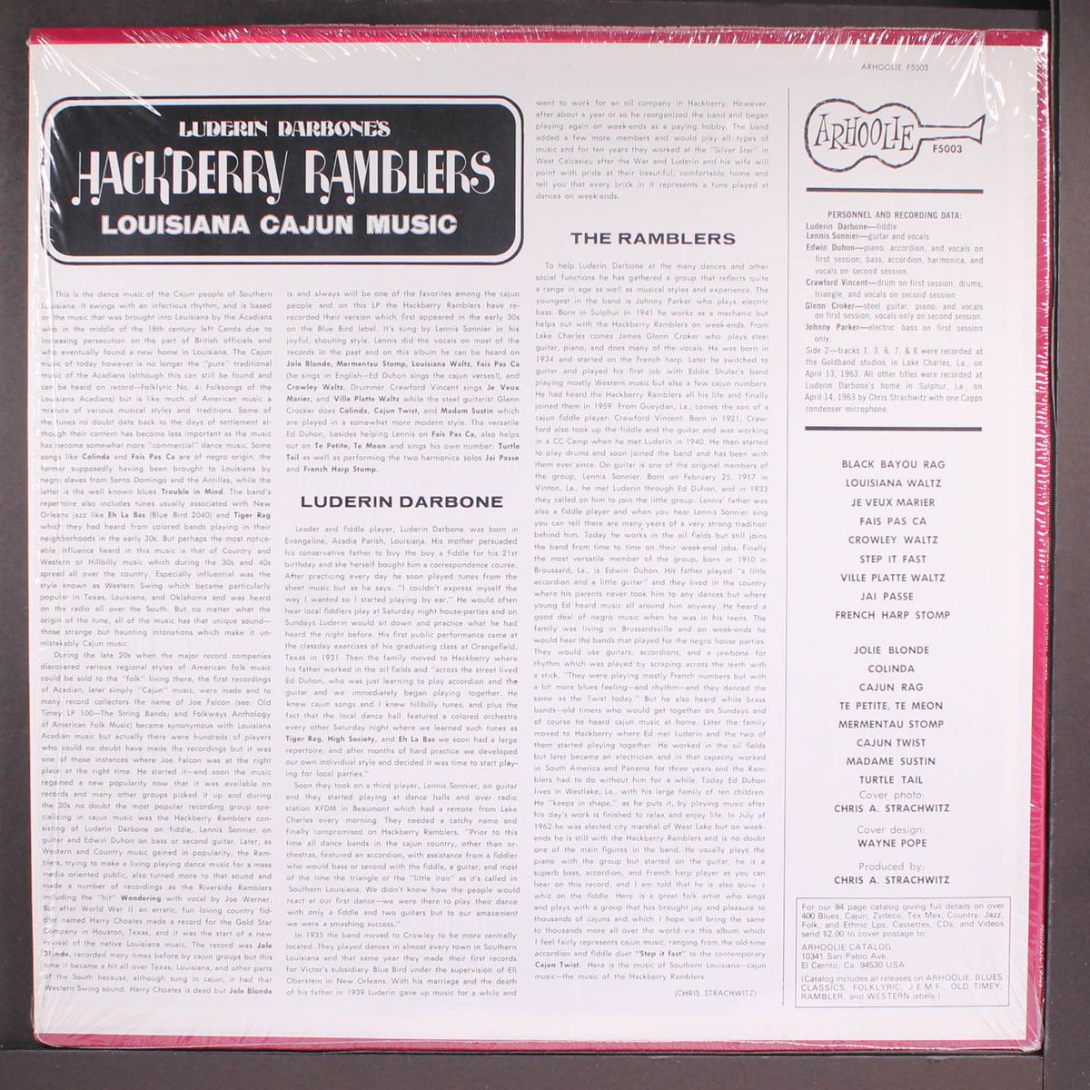 louisiana cajun music by HACKBERRY RAMBLERS