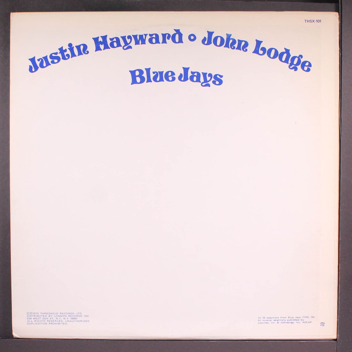 talk about...blue jays (promo lp) by JUSTIN HAYWARD & JOHN LODGE
