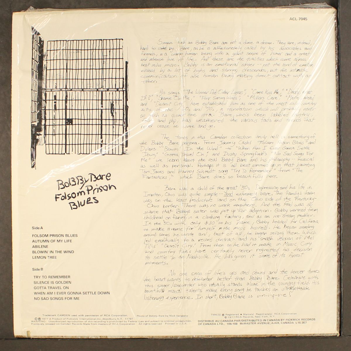 folsom prison blues by BOBBY BARE