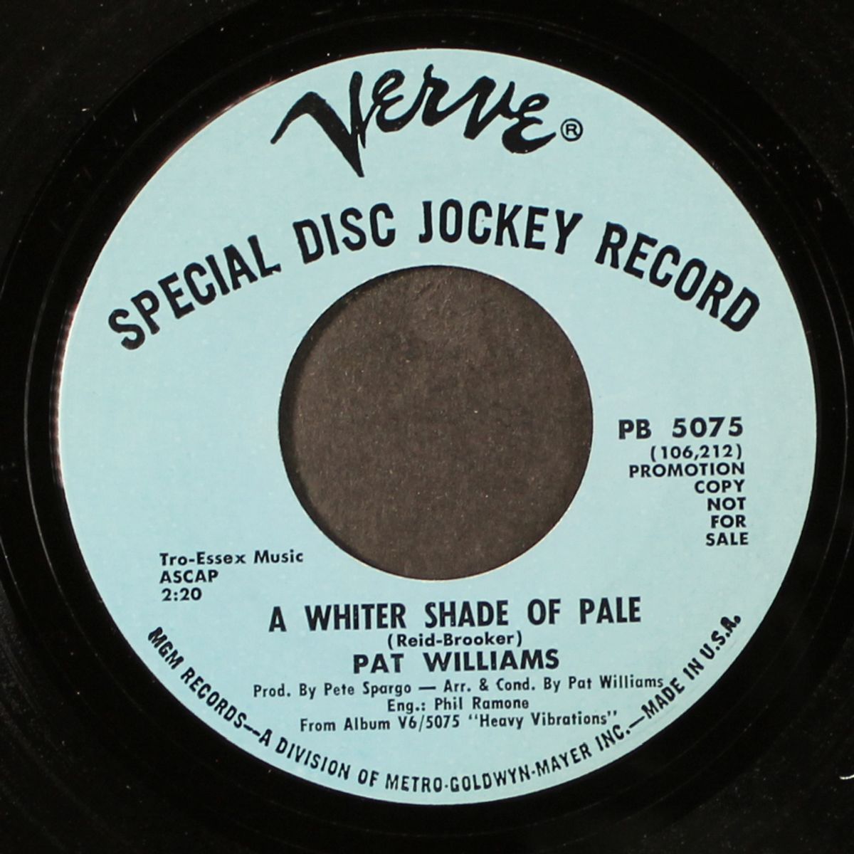 don't leave me / a whiter shade of pale by PAT WILLIAMS