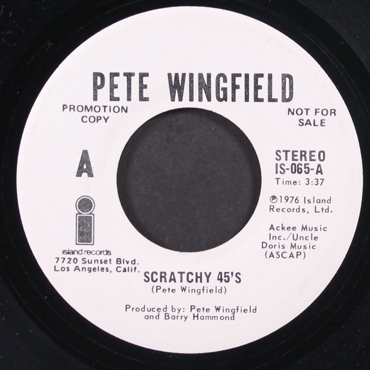scratchy 45's / same by PETE WINGFIELD