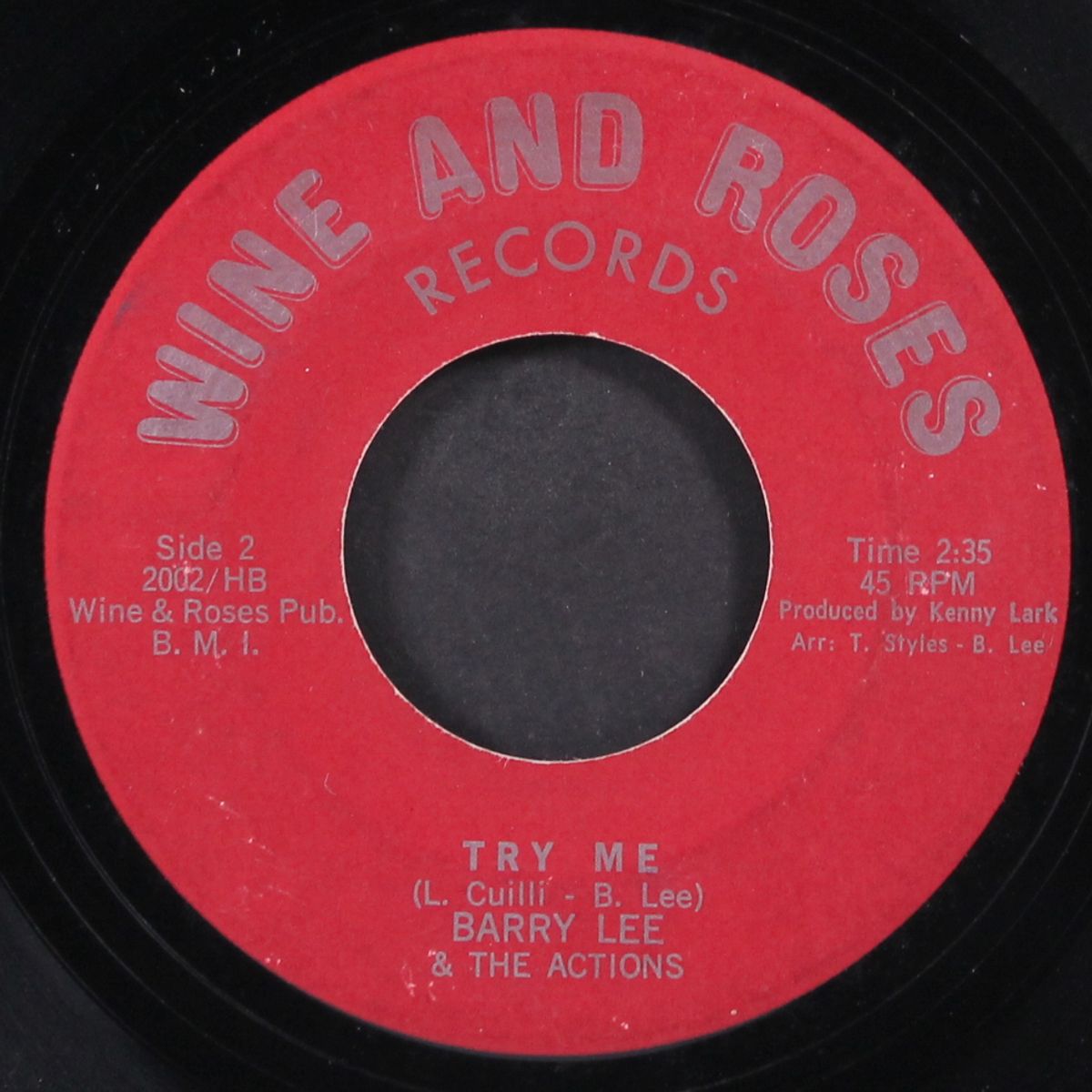 for such a little wrong / try me by BARRY LEE & ACTIONS