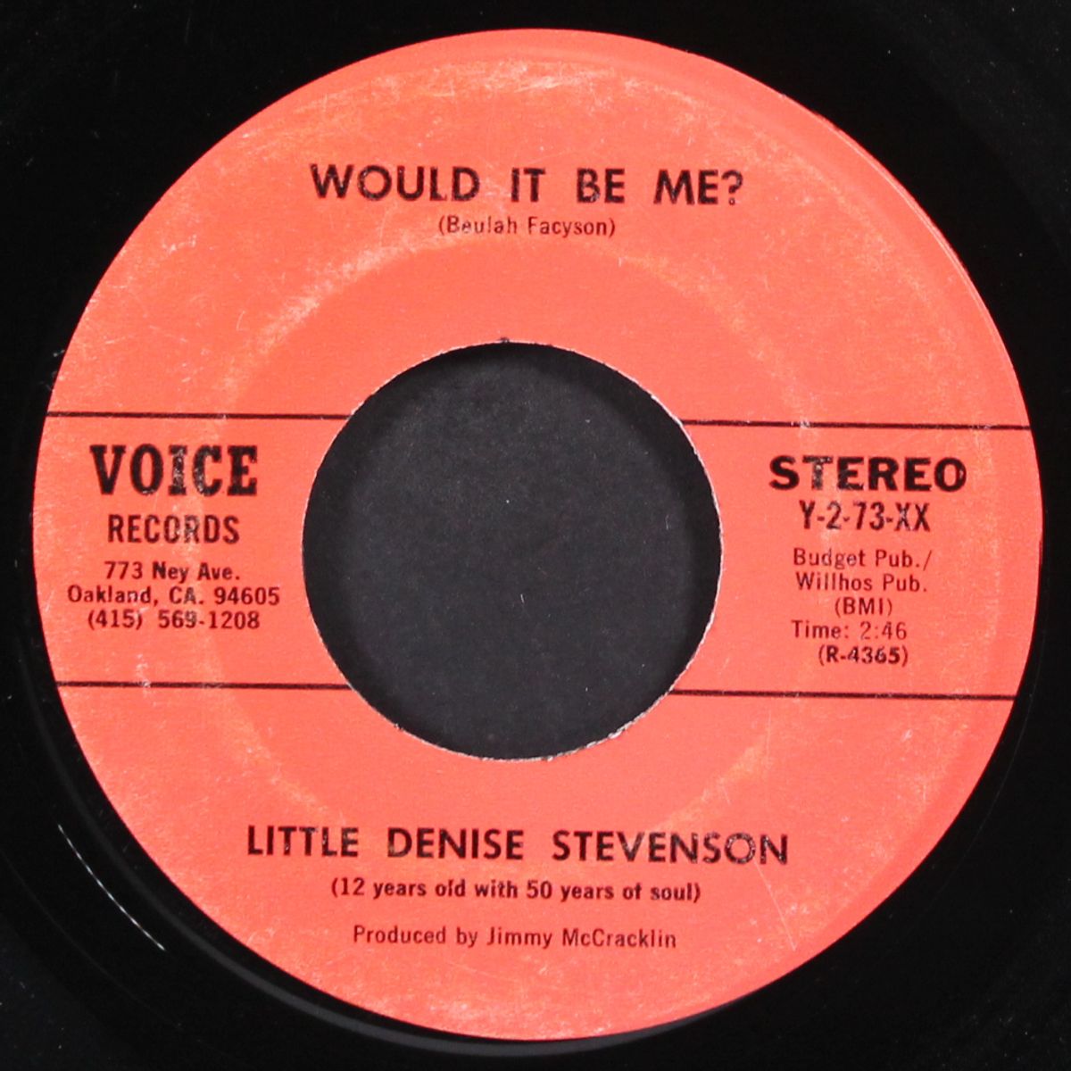 would it be me? / hip breakin' by LITTLE DENISE STEVENSON