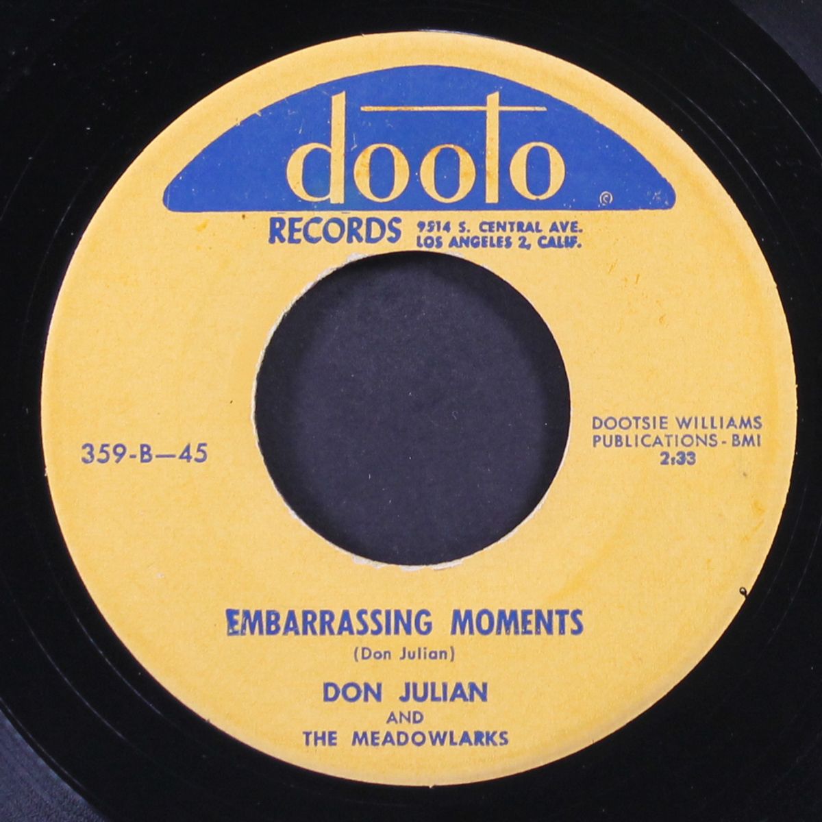 heaven and paradise / embarrassing moments by DON JULIAN & MEADOWLARKS