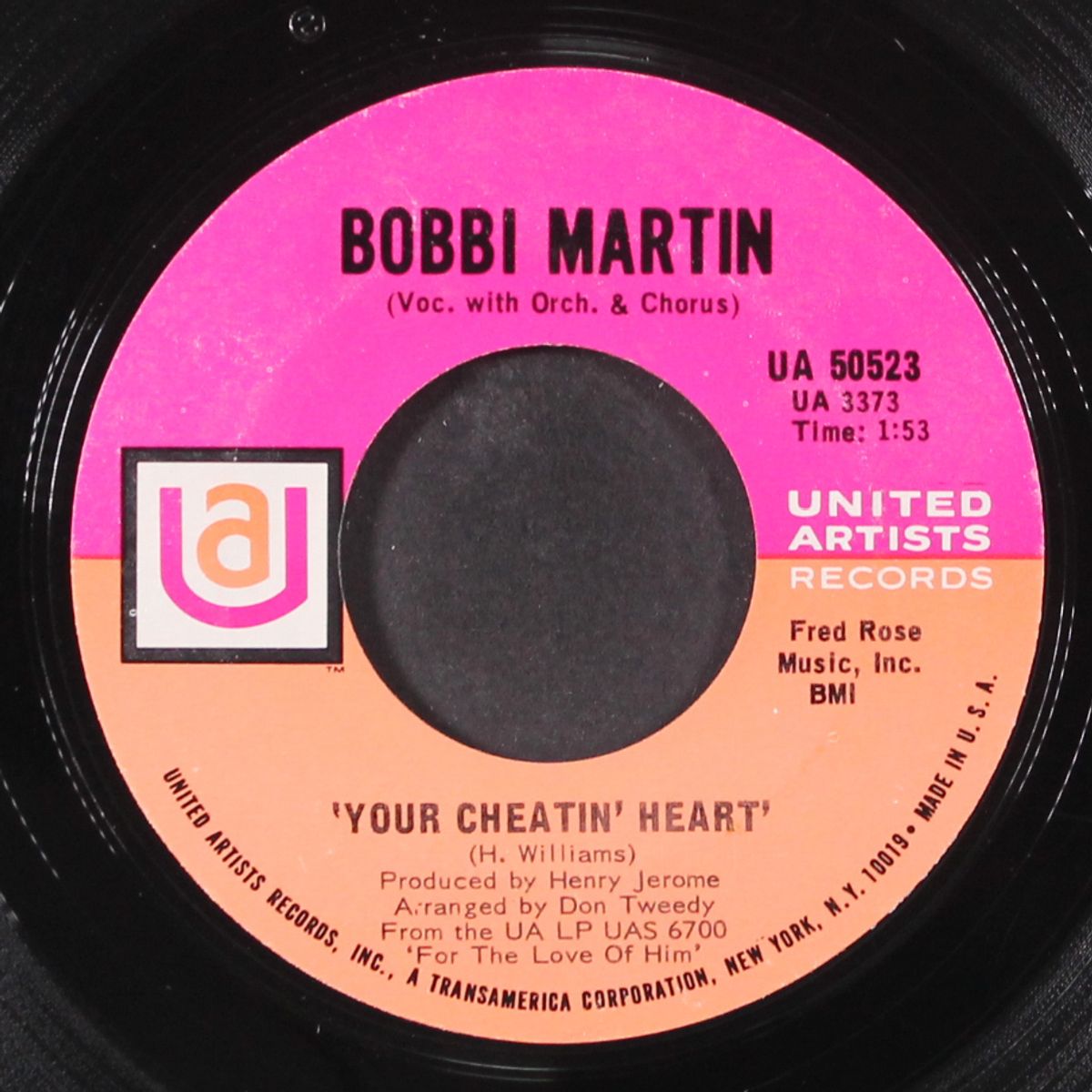 you're cheatin' heart / tennessee waltz by BOBBI MARTIN