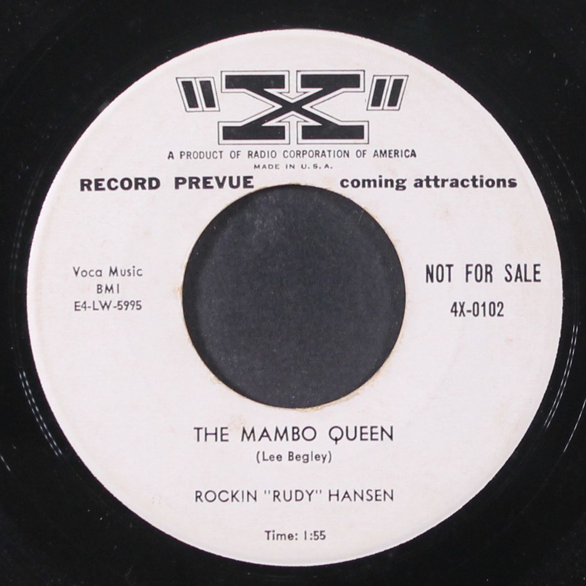 the mambo queen / i walked away by ROCKIN' RUDY HANSEN