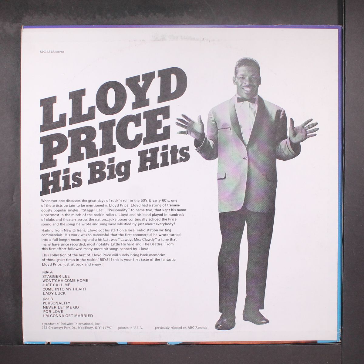 his big hits by LLOYD PRICE