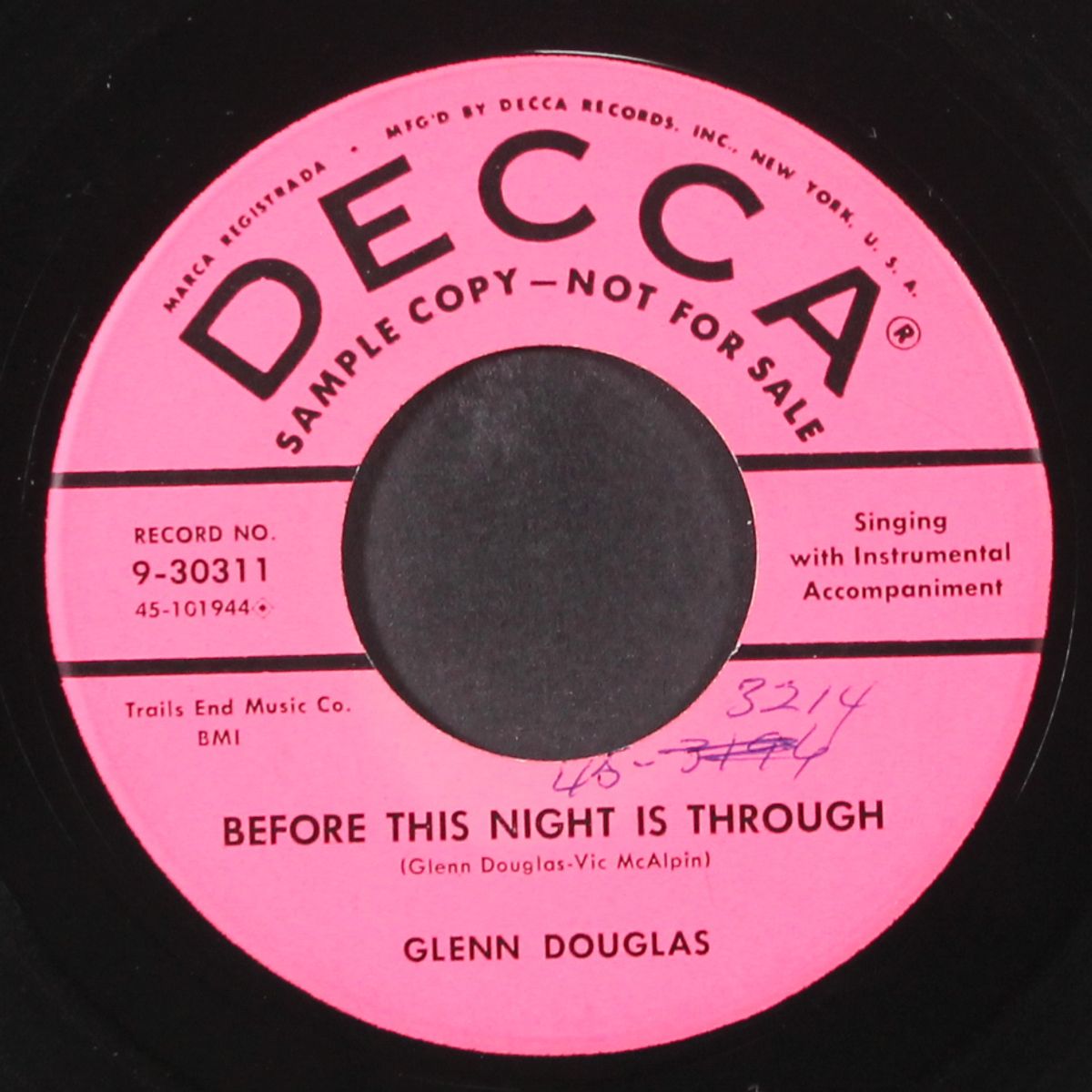 i can love enough / before this night is through by GLENN DOUGLAS