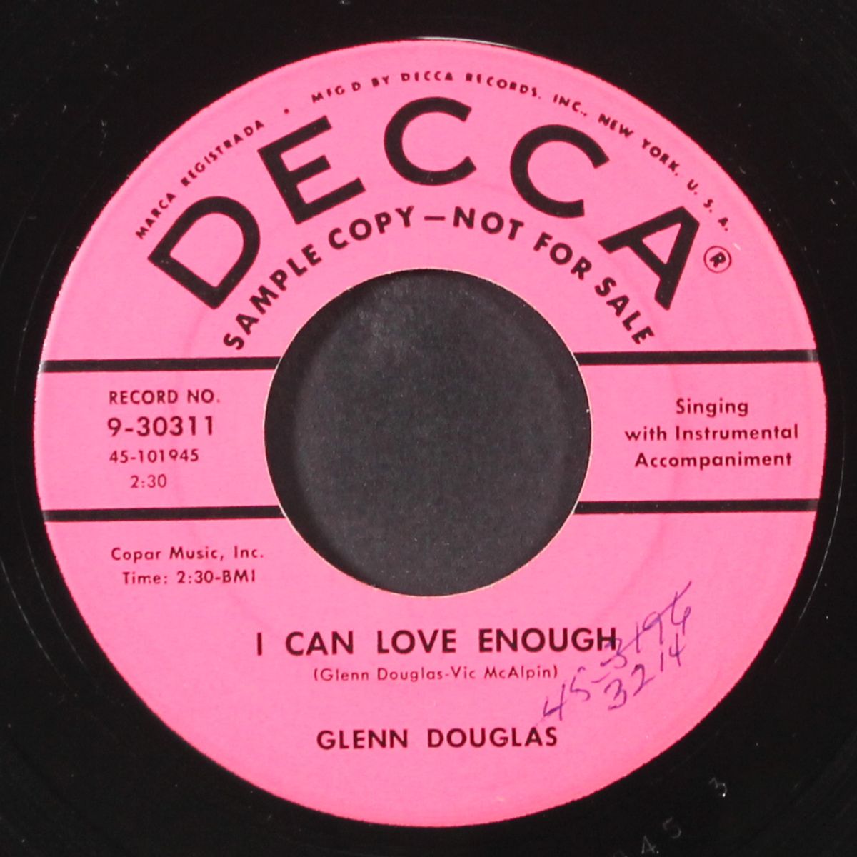 i can love enough / before this night is through by GLENN DOUGLAS