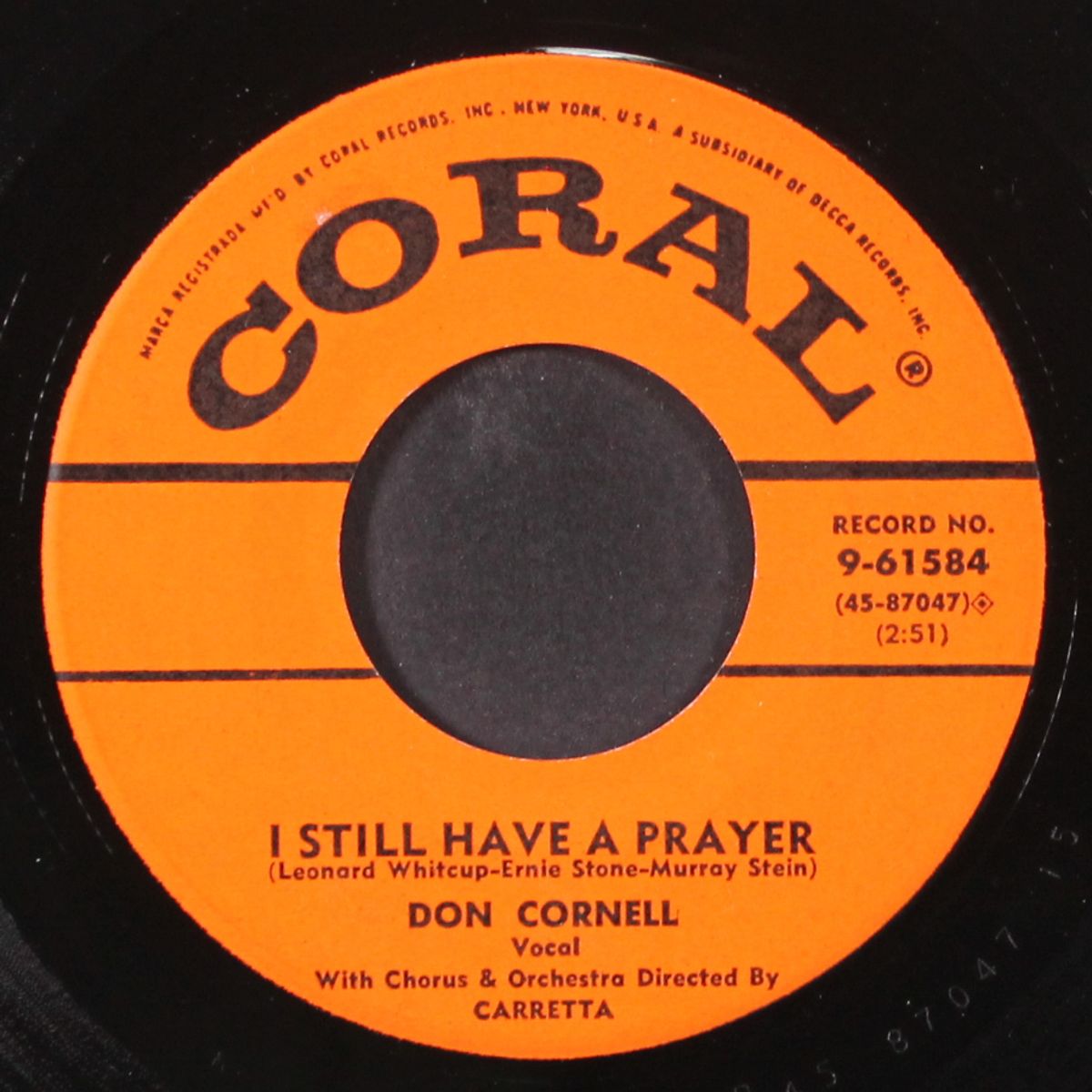 teenage meeting / i still have a prayer by DON CORNELL