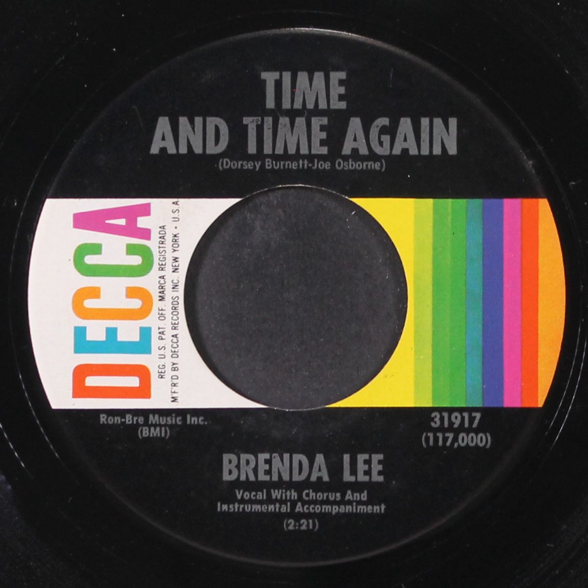 time and time again / too little time by BRENDA LEE