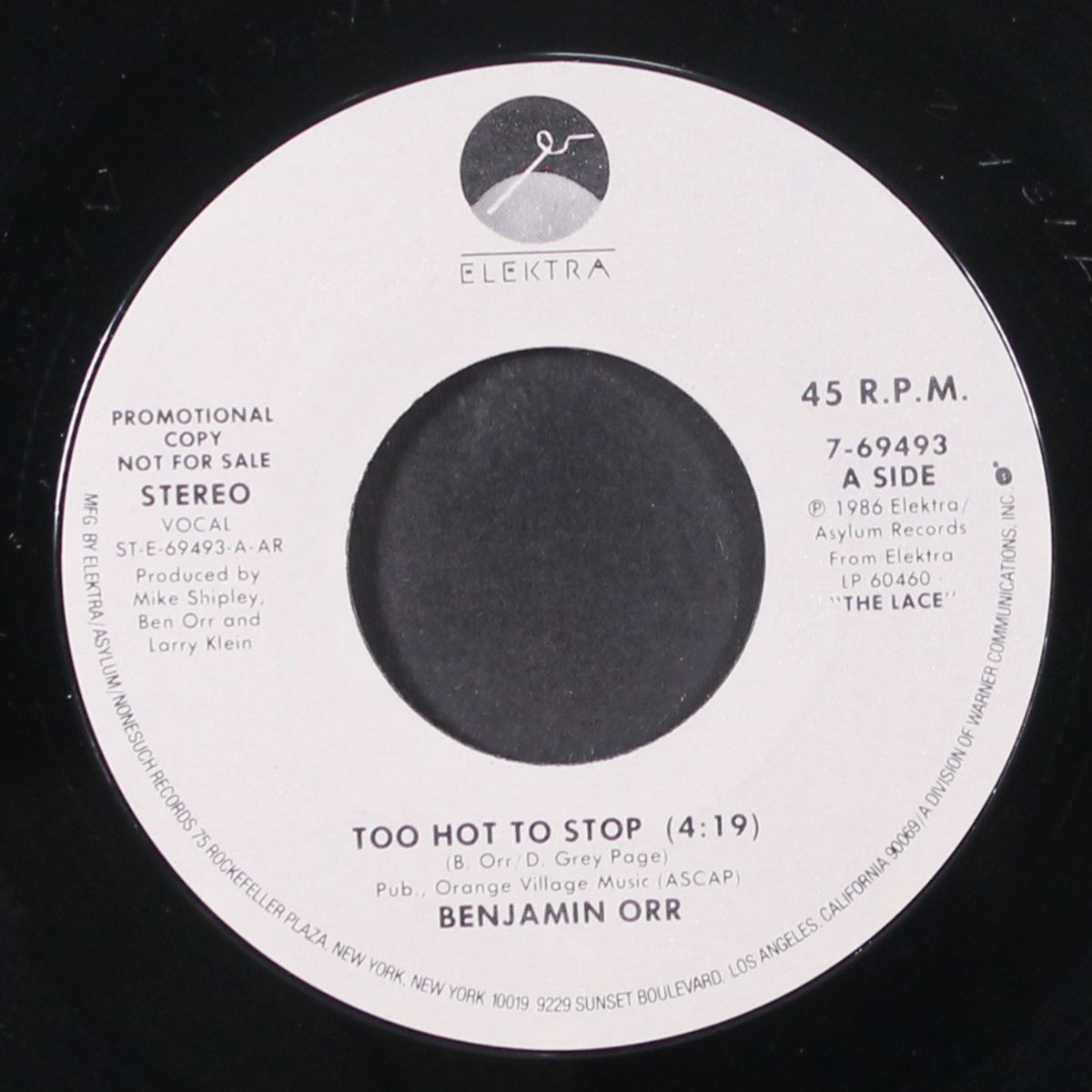 too hot to stop by BENJAMIN ORR