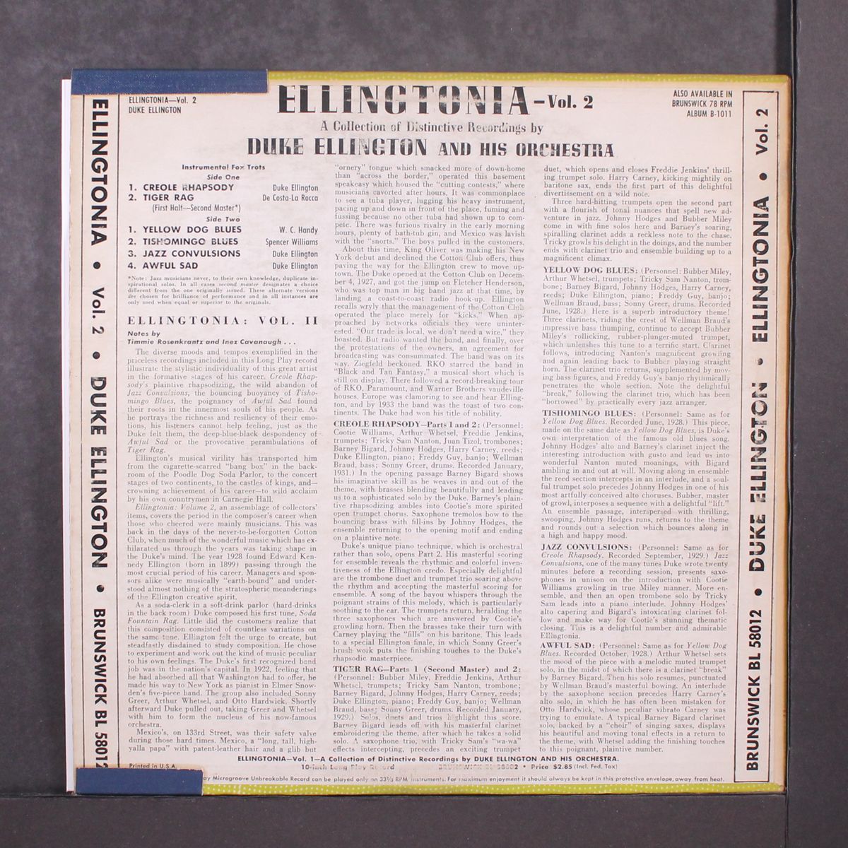 ellingtonia volume 2 by DUKE ELLINGTON