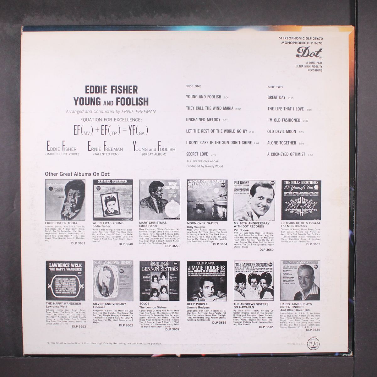 young and foolish by EDDIE FISHER
