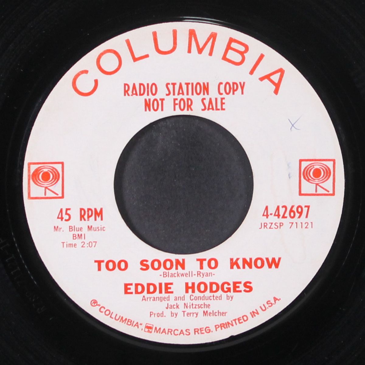 would you come back / too soon to know by EDDIE HODGES