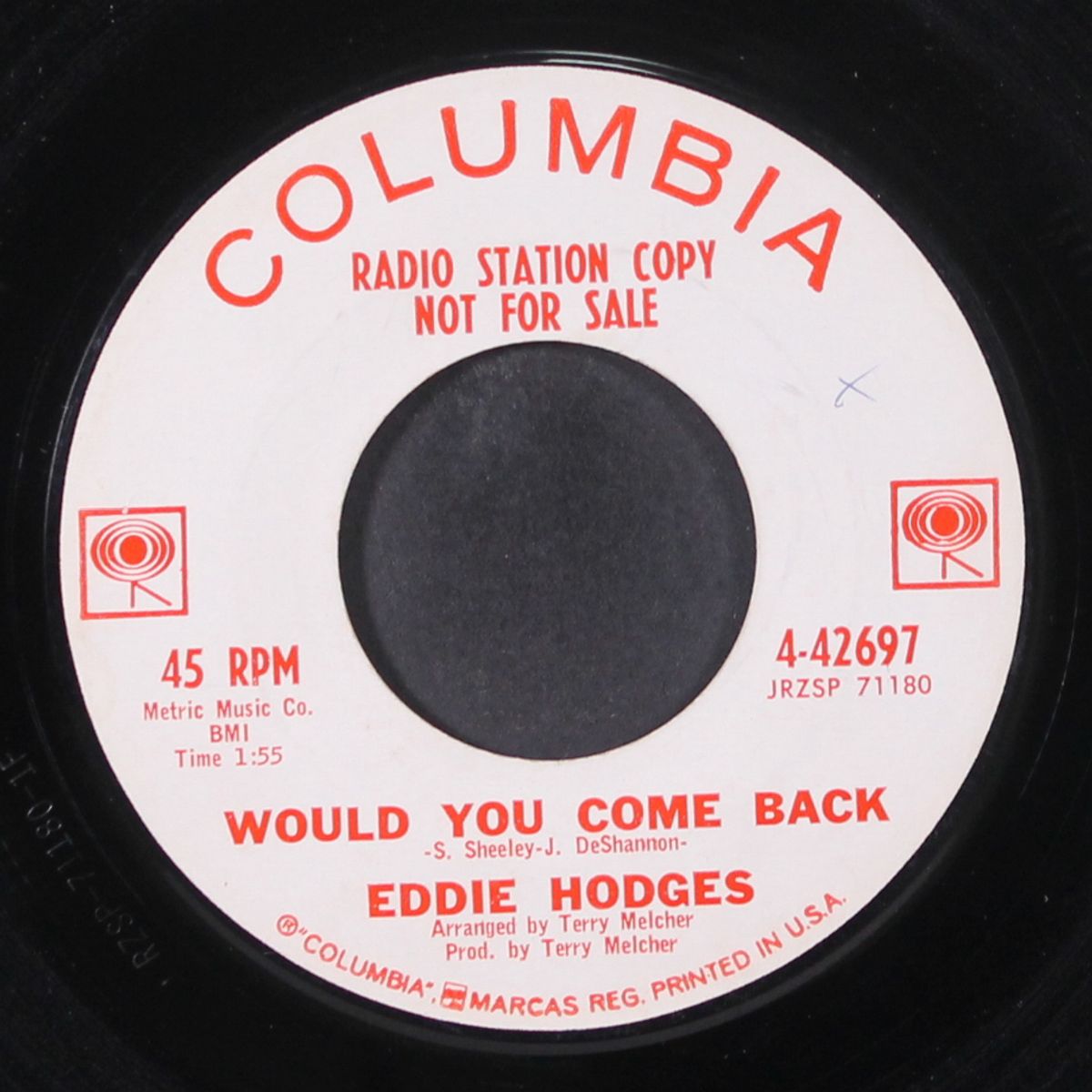 would you come back / too soon to know by EDDIE HODGES