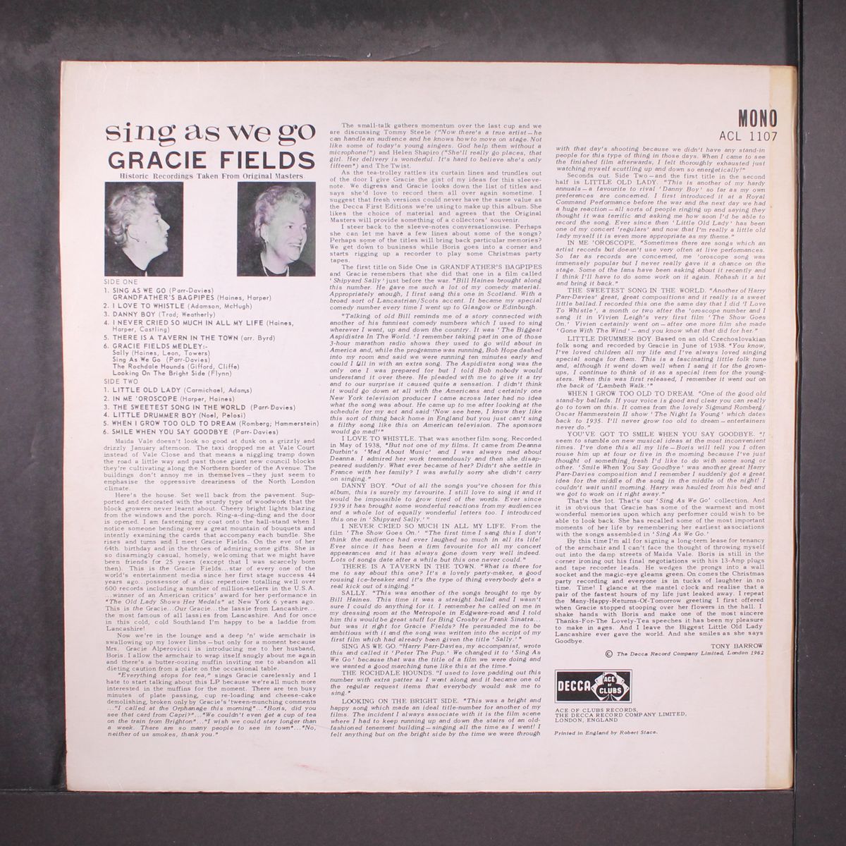 sing as we go by GRACIE FIELDS