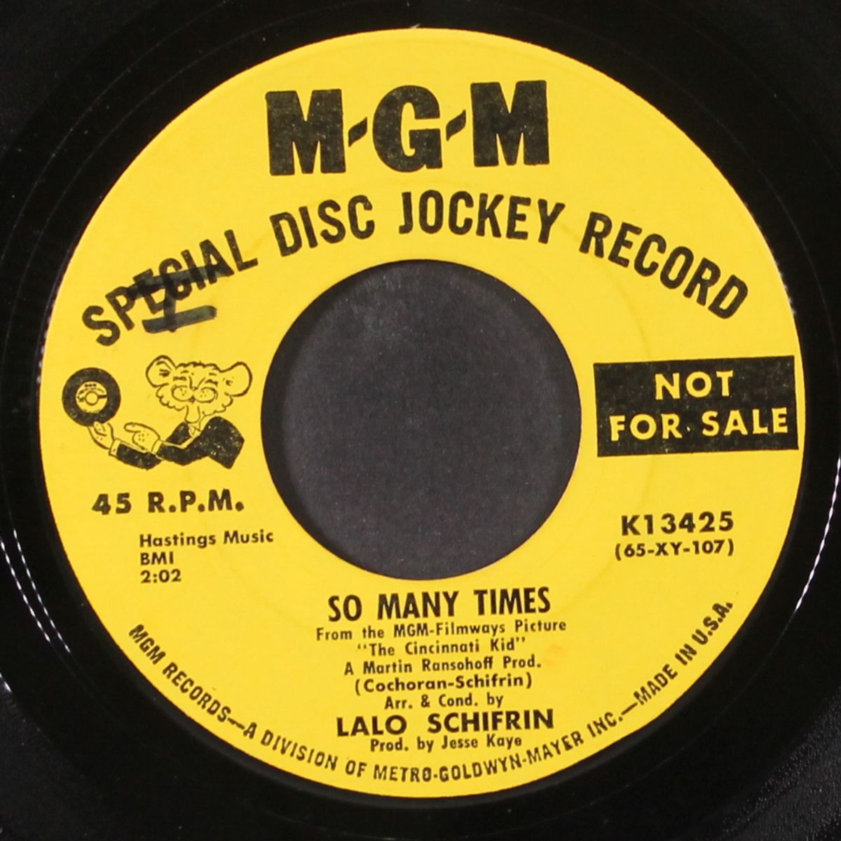 the cincinnati kid / so many times by LALO SCHIFRIN